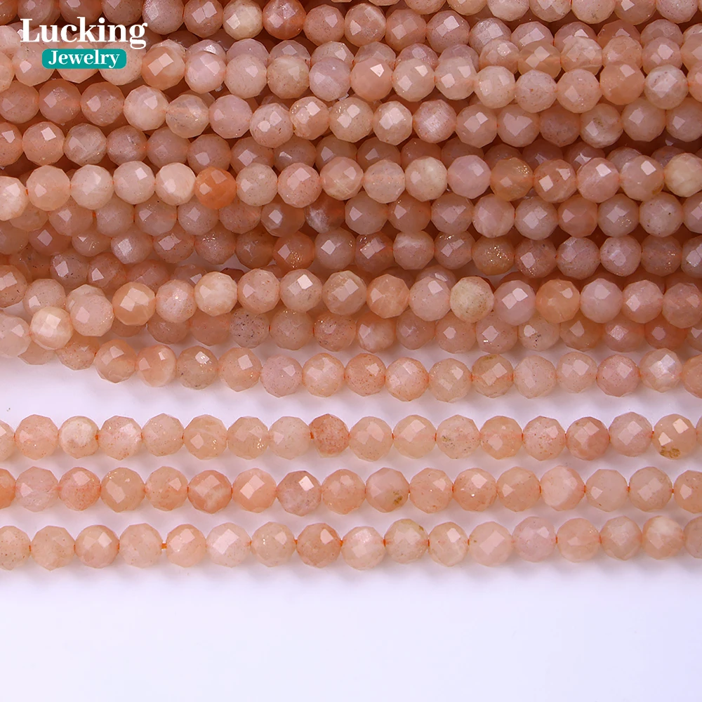 

Natural Orange Moonstone Faceted Beads 2-4mm 15inches Strand for Jewelry Making, Healing Crystal for Spiritual Wellness