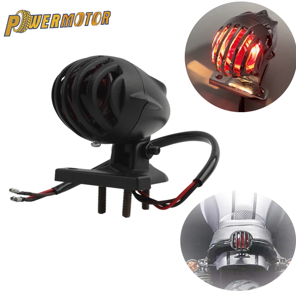 Universal Aluminum Alloy Motorcycle LED Tail Brake Stop Light Taillight For Harley Cruiser Prince Parts Stop Lamp Modified Parts