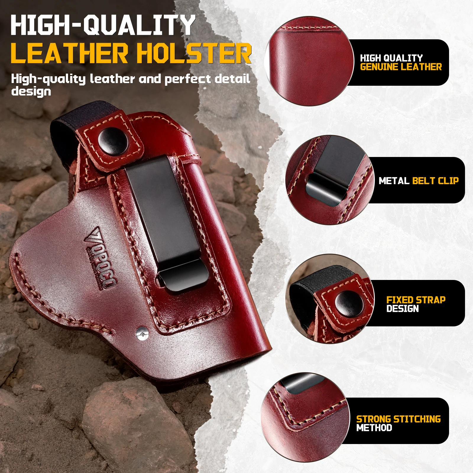 Funda de cuero IWB, funda Universal para pistola, transporte oculto, compatible con Glock 17/19/42/43X Taurus G2/G2C/G3C Sig P365 P320 Springfield