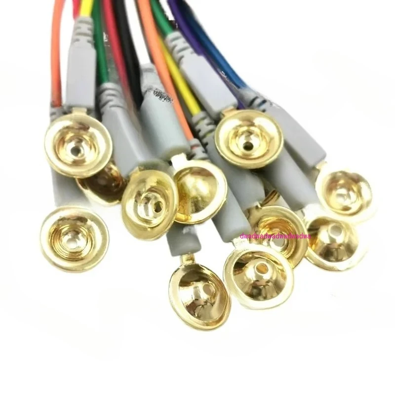 2023 Hot Selling Neurofeedback Gold Plating EEG Electrodes and TPU Cable with Tensile Wire