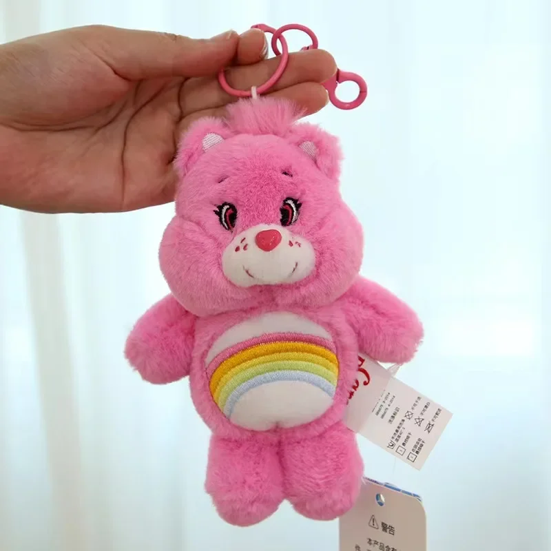 Genuino carino Carebear peluche ciondolo portachiavi zainetto bambola ciondolo regalo di compleanno coppia decorazione