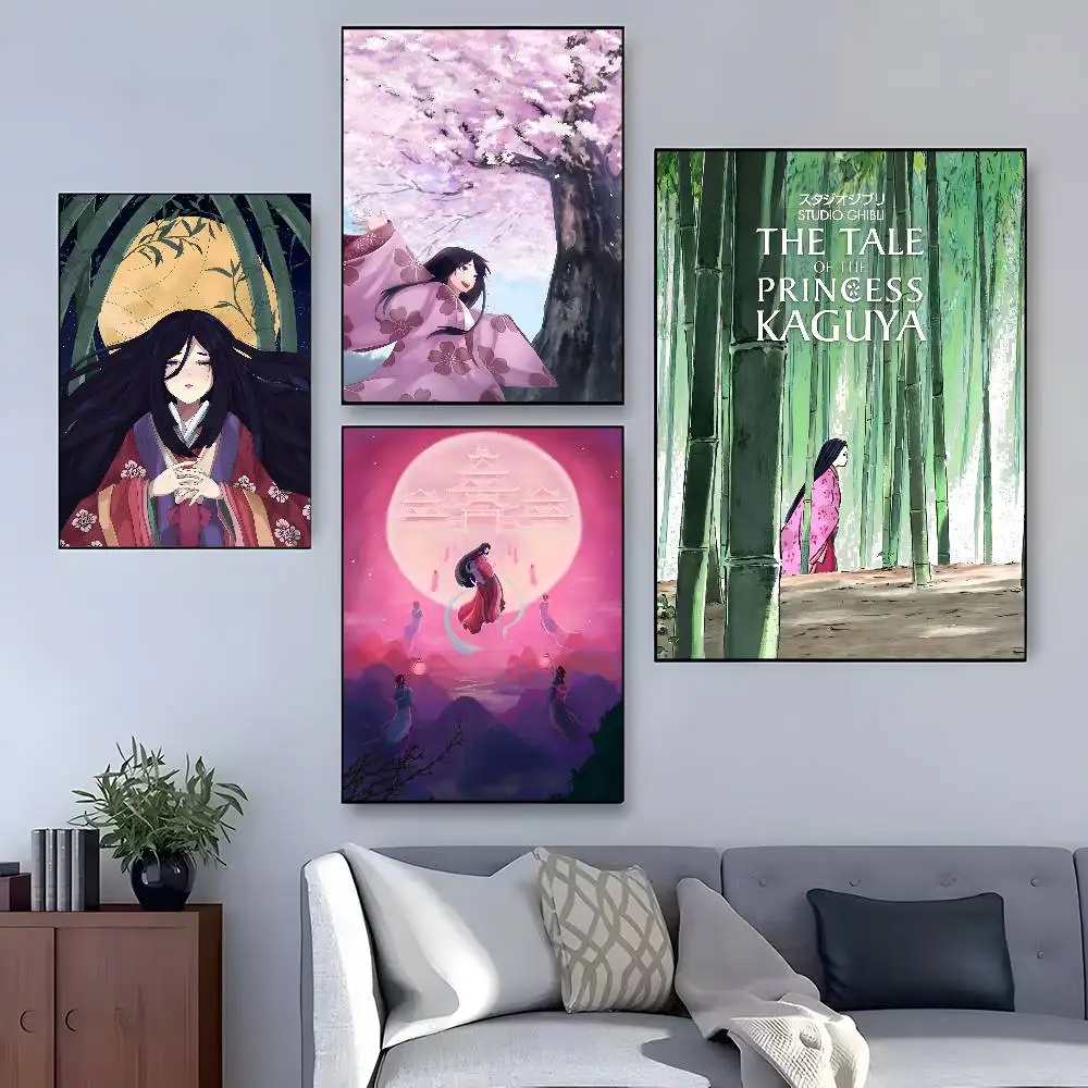 حكاية الأميرة Kaguya ملصق ديكور المنزل HD لزجة جدار مقاوم للماء غرفة المعيشة المنزلي غرفة نوم زخارف للحانات #2
