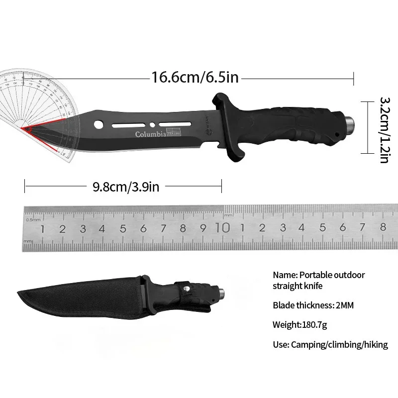 1PC Sharp Fruit Knife, EDC Fixed Blade, High Hardness Tactical Knife, Stainless Steel Kitchen Utility Knife, Self-Defense