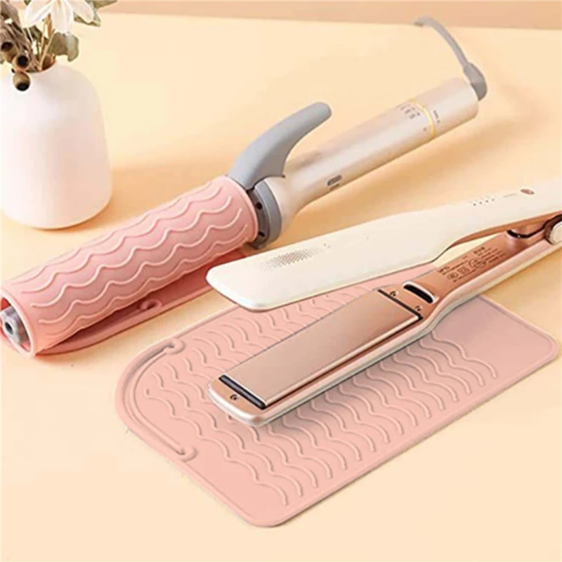 Multifunctional Curling Rod Insulation Pad Silicone Anti-scald Pad Straight Hair Comb Storage Bag Portable Curling Sleeve Clip