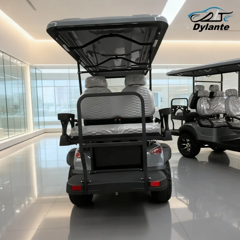 2 4 6 8 مقاعد 60 فولت/72 فولت بطارية الرصاص الحمضية وبطارية ليثيوم اختياري بالطاقة ذات المناظر الطبيعية الخلابة دورية عربات التي تجرها الدواب عربة جولف كهربائية للكبار #1