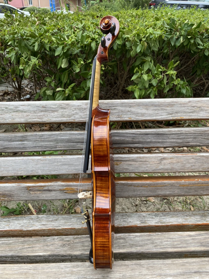 powerful sound! complete backboard !handmade Stradivarius Violin 4/4 Italian retro Professional Violino musical instrument