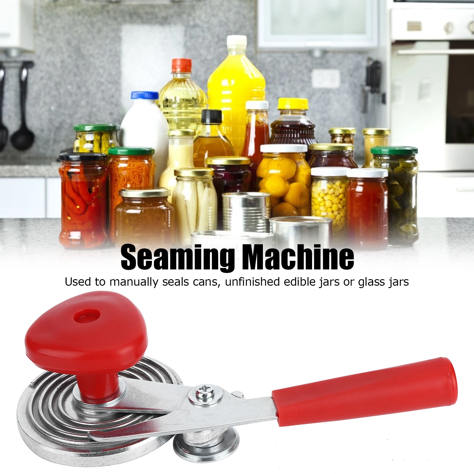 Manual Can Sealer Beader Press Sealing Glass Hand Tool Crimping Seaming Device Machine Press Sealing Hand Tool