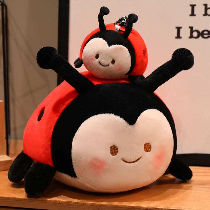 

13/26CM Kawaii Cartoon Simulation Anime Lovely Ladybug Stuffed Insect Animal Plush Toy Children's Ladybug Plush Pendant Doll