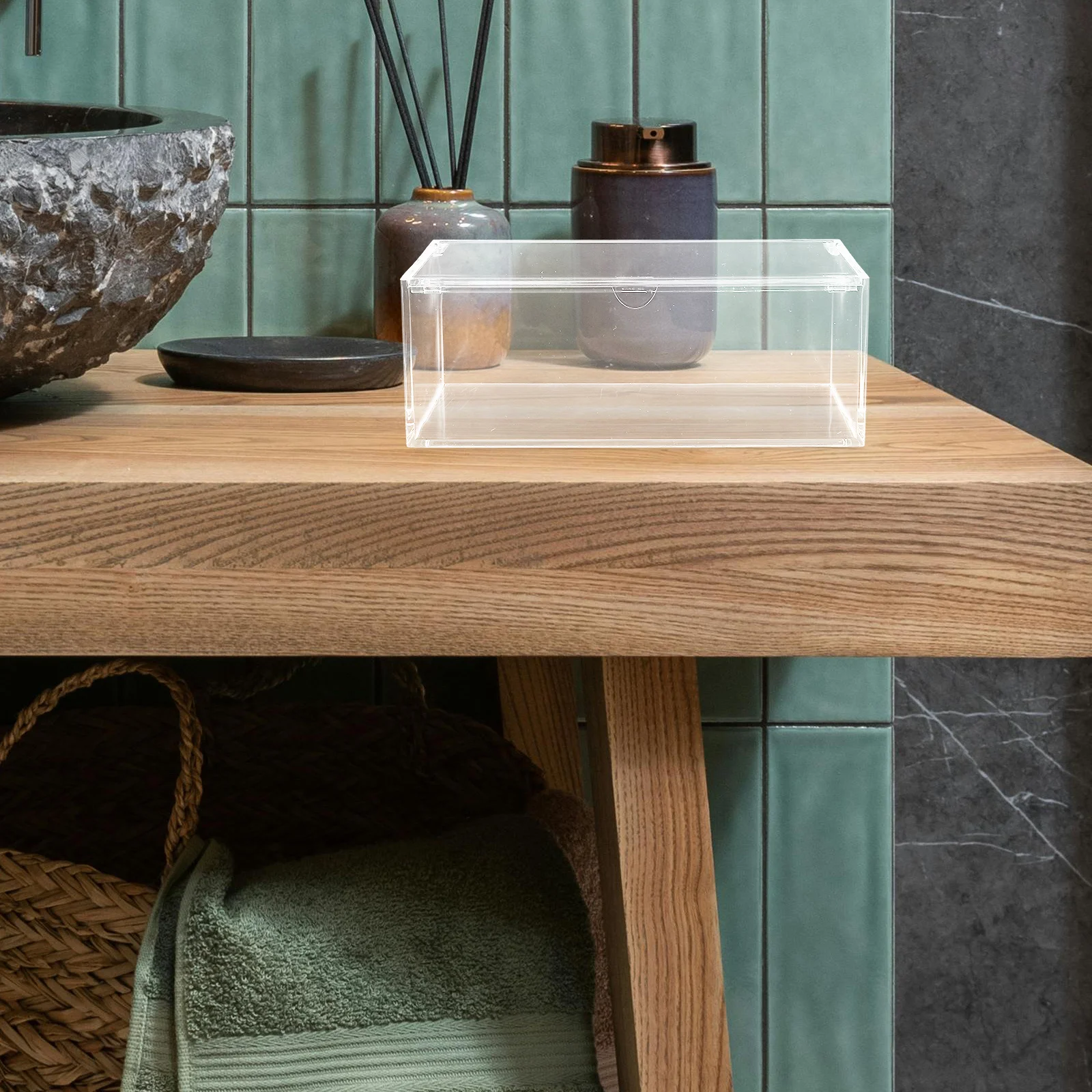 

Acrylic Dryer Sheet Holder Clear Box with Lid Laundry Room Essentials Organizer Neat and Tidy Storage Acrylic Dryer Sheet Holder