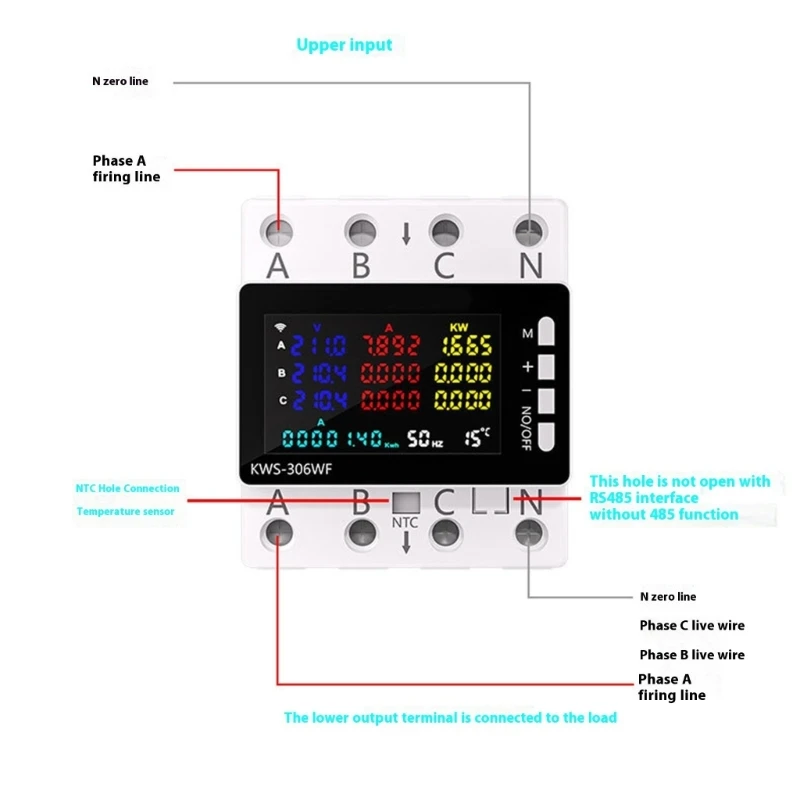 462D DIN Smartests Meter For Three Phase System Overvoltage Undervoltage Protections Alarm