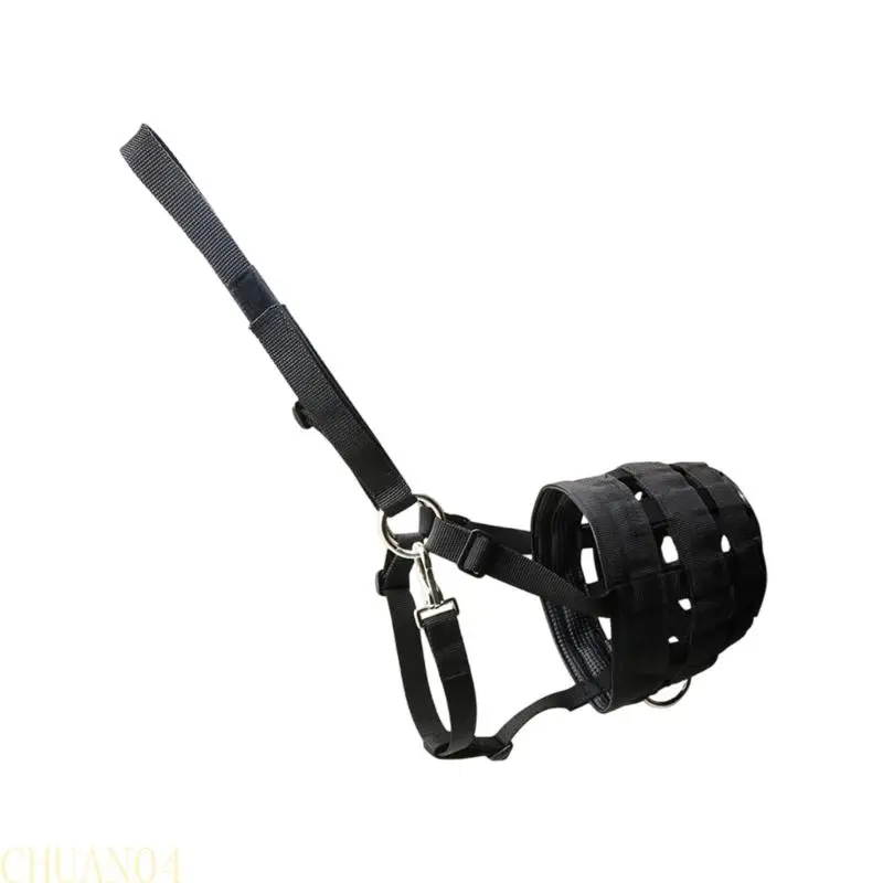 A1A2 كمامة رعي مهواة مع واقي الفم المرفق برسن الحصان المنفصل