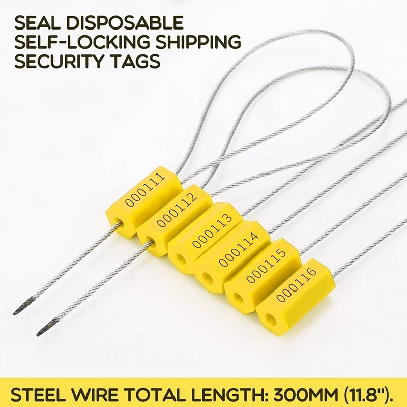 120 Steel Cable Seals Metal Security Seal Numbered Metal Truck Trailer Seals Security Tags Tamper Evident Tags