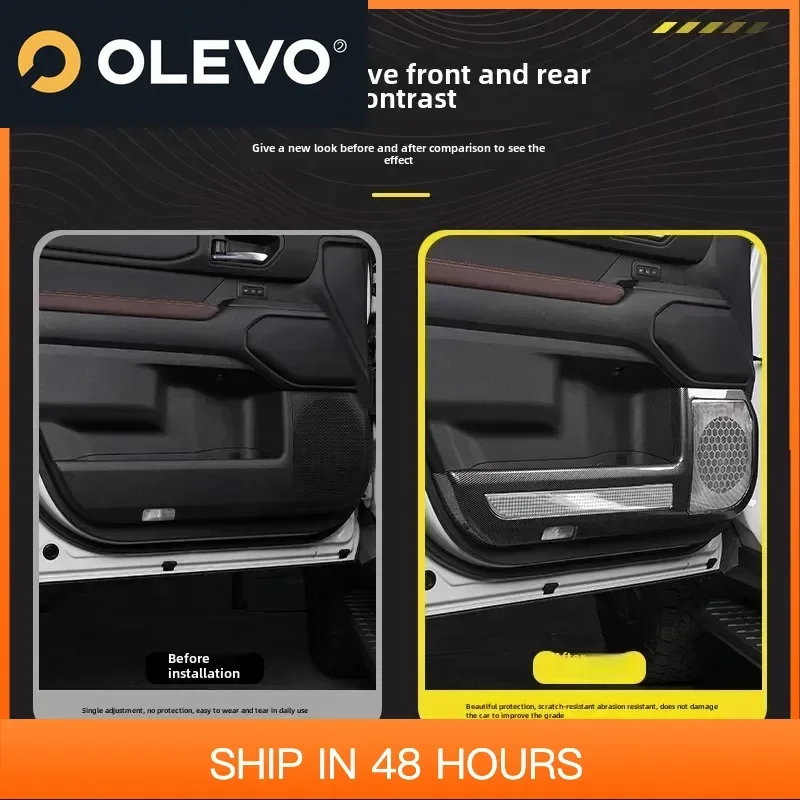 New Car Door Anti Kick Pad ABS Anti-Scratch Door Edge Protective Cover Sticker For Toyota Prado 2024 LC250 Accessories
