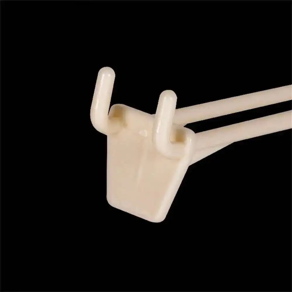 100pcs 114mm Slatwall Display Gridwall Panel Hook Plastic Shelf Hanger