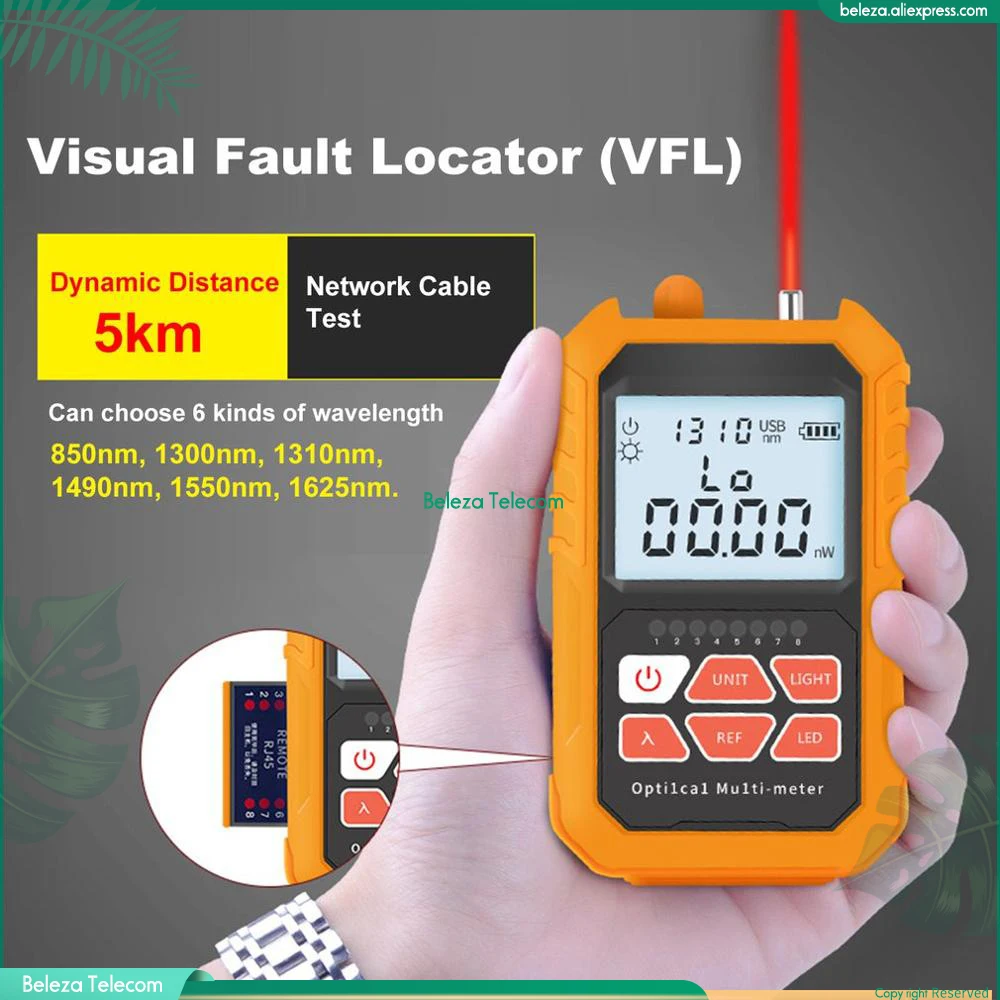 

High precision 3 in 1 Optical Power Meter Red Laser 3-in-1 Mini Optical Fiber Pen 5km Optical Fiber Tester OPM