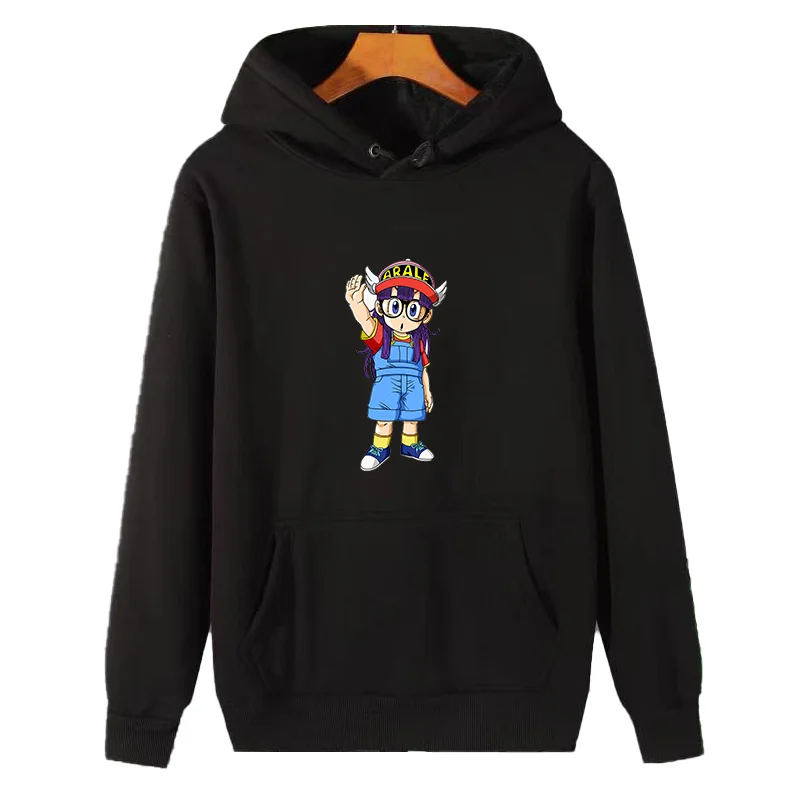 Dr Slump Japanese Manga Arale With Glasses Graphic Hooded Shirt Cotton High Quality Winter Fleece Hoodie Men's Sportswear