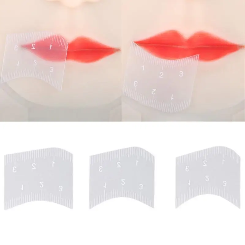 .New.3Pcs Lip Shaping Ruler Lip Mapping Ruler 1 Minute Fast Drawing Design Lip Easy Tool Microblading Permanent Makeup Stencils