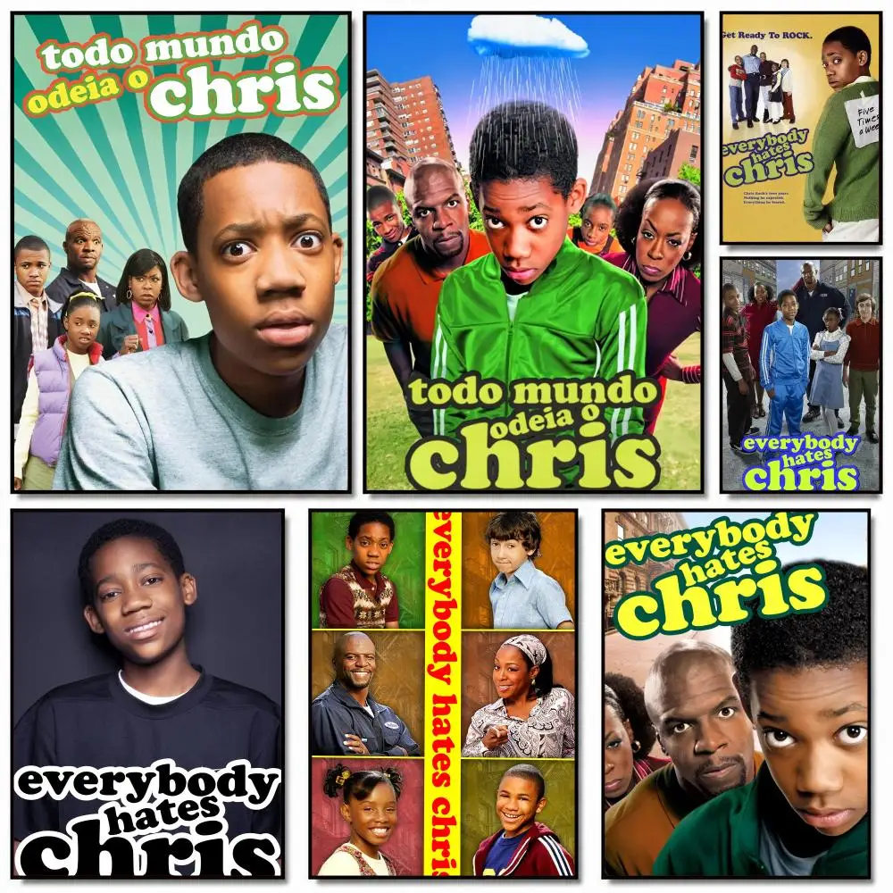 tv series E-Everybody Hates Chris-S Poster Removable Wall Sticker for Home Cafe Bar Office Interior Decor