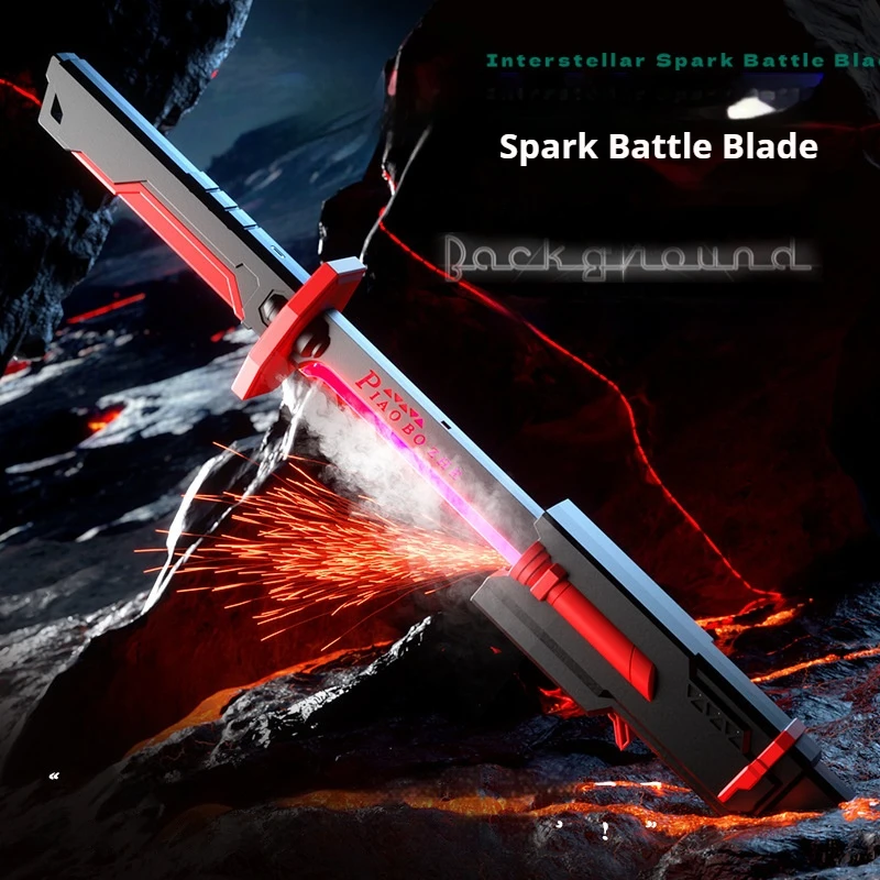

New Lightsaber with Spray Sparks Multi-Color LED Lights Sci-Fi Advanced Tech Toy Laser Sword for Boys Kids Cosplay Birthday Gift