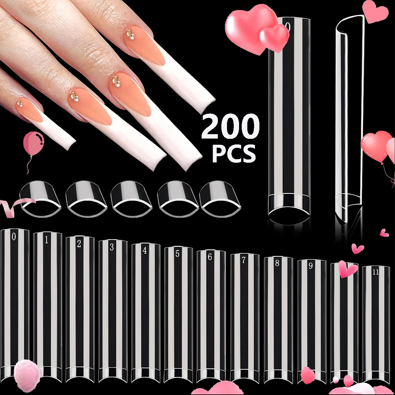 240 Stück kurze Mandel nagels pitzen weiches Gel vorgeformte Acryl nagels pitzen halb matte volle Abdeckung Nagels pitzen klar gelly drücken auf Nagel – Detail 17