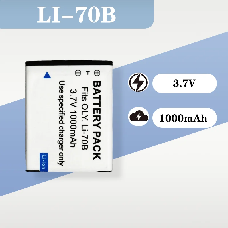 

3.7V 1000mAh Applicable To OLYMPUS Olympus LI-70B Li70B Digital Camera Lithium Battery Full Decoding