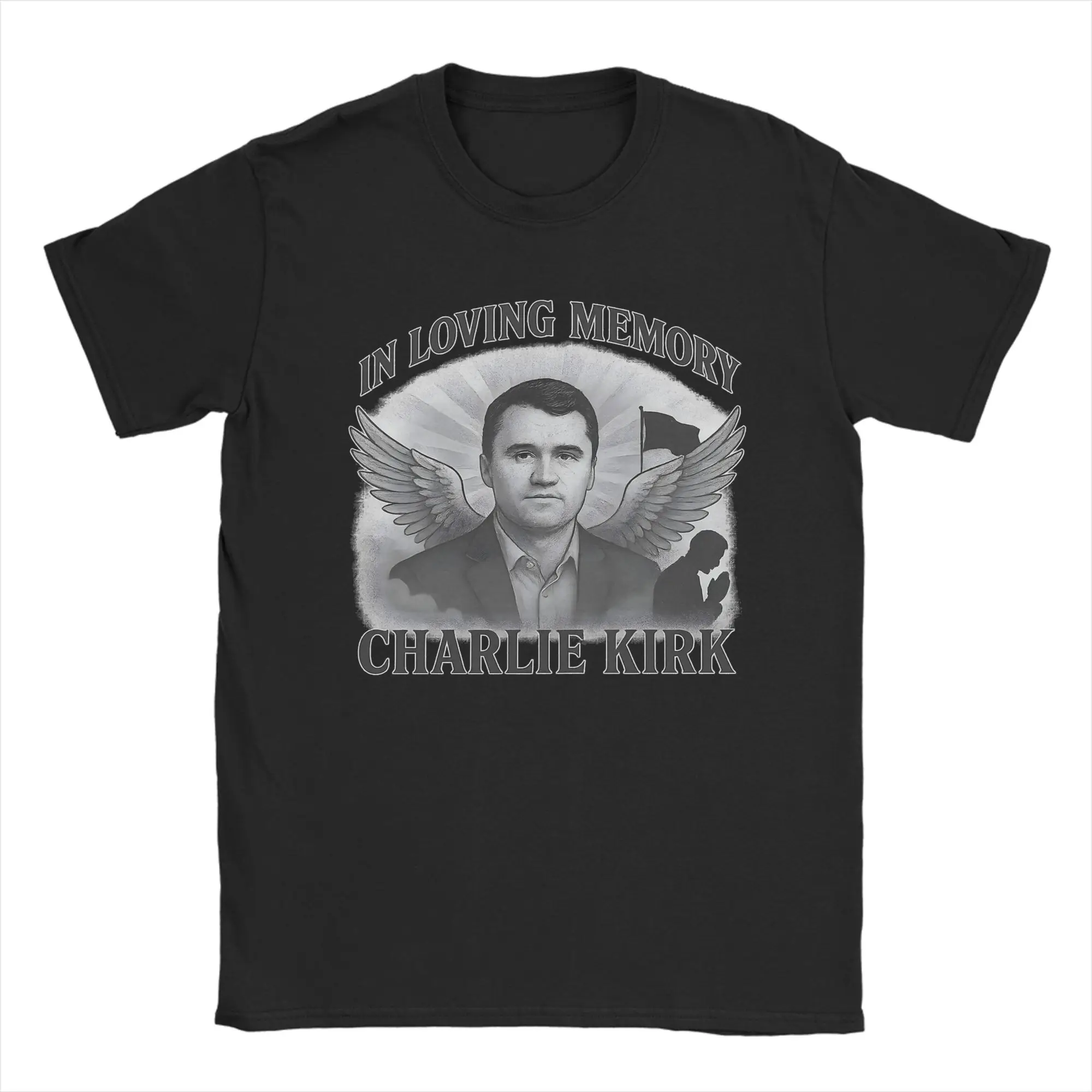 

Men T-Shirts In Loving Memory of Charlie Kirk Cool Pure Cotton Tees Short Sleeve T Shirt Crew Neck Clothes Summer