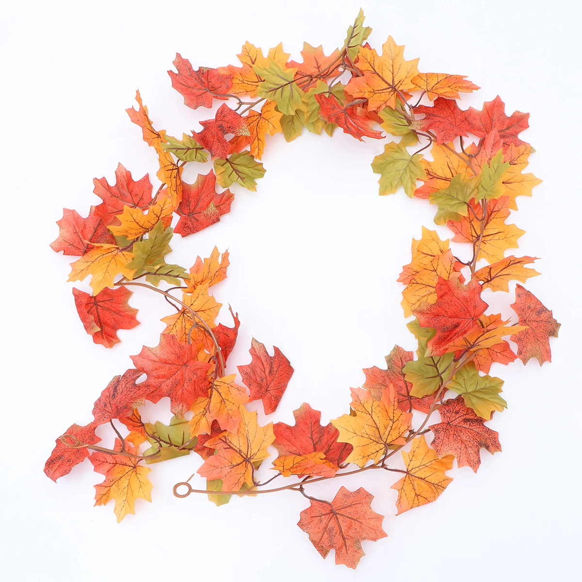 

1pc Simulated Maple Rattan Artificial Vine Decoration Halloween Pendant For Home Garden Party Wedding Fence Stair Door Frame Air