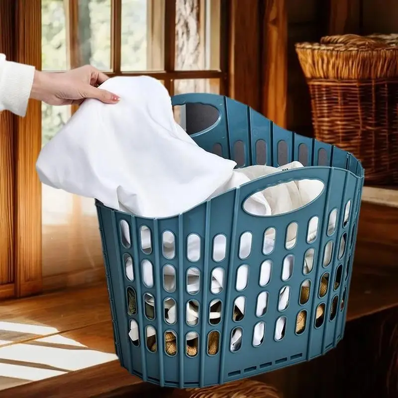 قطعة واحدة من منظم الغسيل عالي السعة سهل الاستخدام، ملابس قذرة متينة قابلة للطي للحمام/المنزل