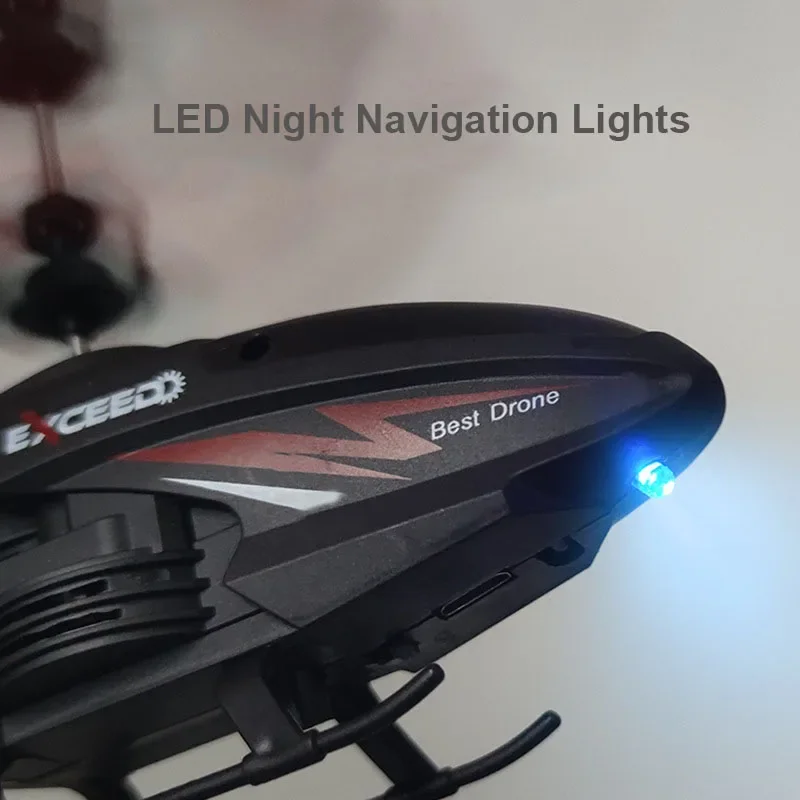 Helicóptero de inducción con Control remoto, aeronave suspendida de modo Dual con iluminación anticaída y colisión, Avión RC