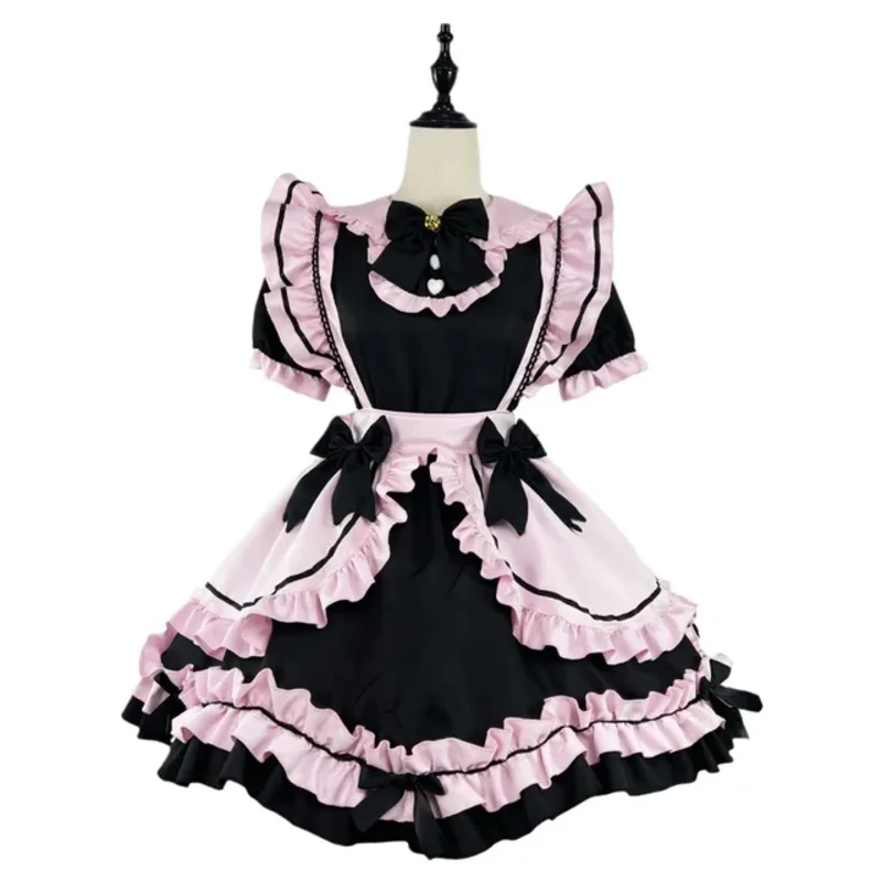 Anime zwarte kat Lolita meid jurk cosplay kostuum meisje strik meid jurk trending meisjes meid party cosplay kostuum S-5XL