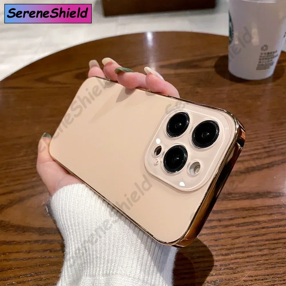 حافظة رفيعة غير لامعة لهاتف آيفون 11 12 13 14 15 16 برو ماكس واقي للعدسات الزجاجية غطاء ممتص للصدمات #5