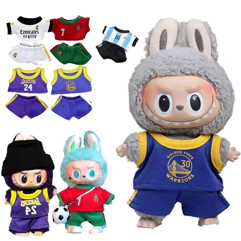 Одежда для куклы Labubu, спортивная футбольная форма, футболка, шорты, брюки, парусиновая обувь, комплект одежды, спортивная одежда, игрушка для мальчиков, кукольный домик Одежда для куклы Labubu, спортивная футбольная форма, футболка, шорты, брюки, парусиновая обувь, комплект одежды, спортивная одежда, игрушка для мальчиков, кукольный домик