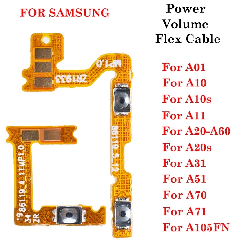 

10PCs volume power switch key on off button flex for Samsung Galaxy A71 A10s a20s A01 A10 A20 A30 A40 A50 A60 A70 A11 A31 A51