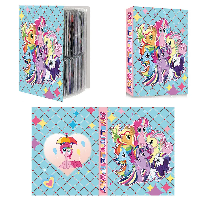 240PCS My Little Pony Card Album Map Letter Folder Binder Notebook Game Collection Gift Toy Twilight Sparkle Rainbow Dash Rarity