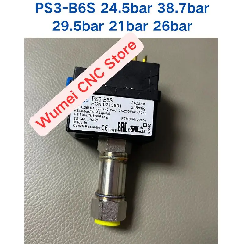 New Original Pressure switch PS3-B6S 24.5bar/38.7bar/29.5bar/21bar/26bar（Brand new bulk without separate outer packaging box）