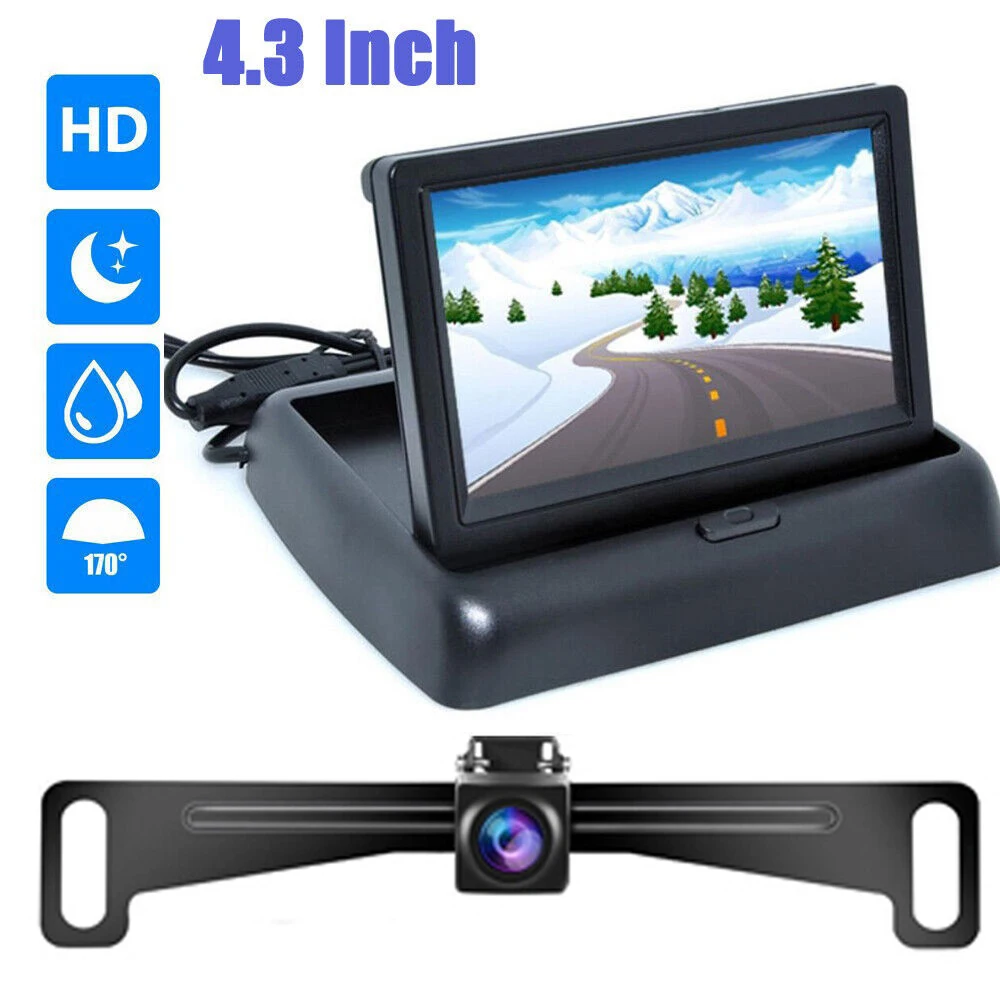 

Car Rear View Camera with Monitor for Vehicle parking HD Reversing Camera monitor with 4.3 Inch Screen Easy Installation