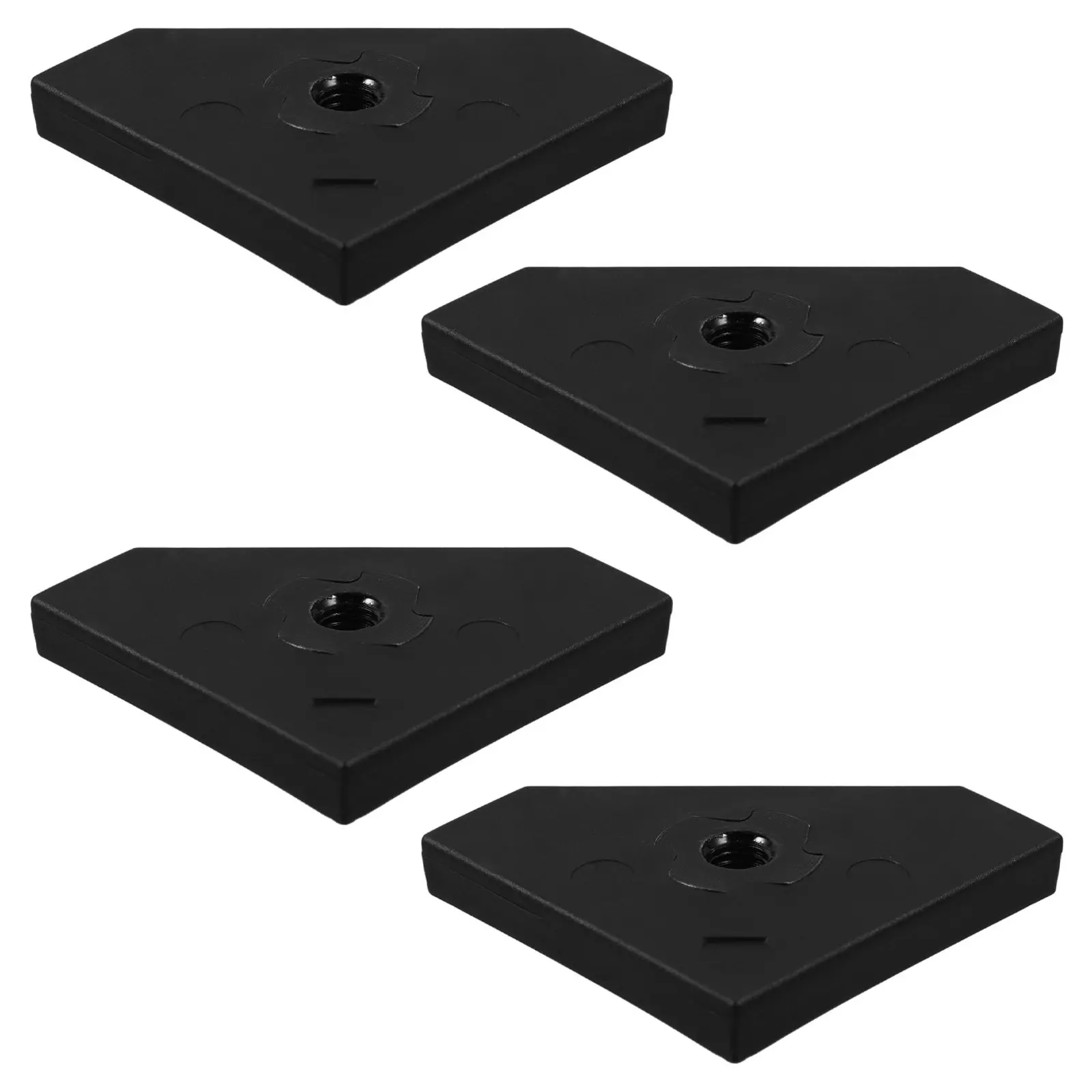 4Pcs Triangle Foosball Table Foot Pads Sturdy Plastic Table Football Replacement Foot Mats Stable Floor Levelers for Game Room
