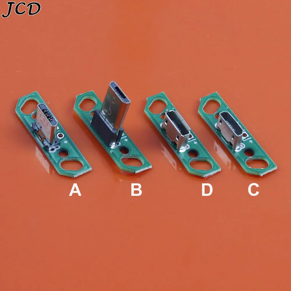 JCD 1Piece Micro Female Socket to PCB Soldering Board  Android Micro USB Male Jack Plug 2Pin Core Charging Cable Test Board