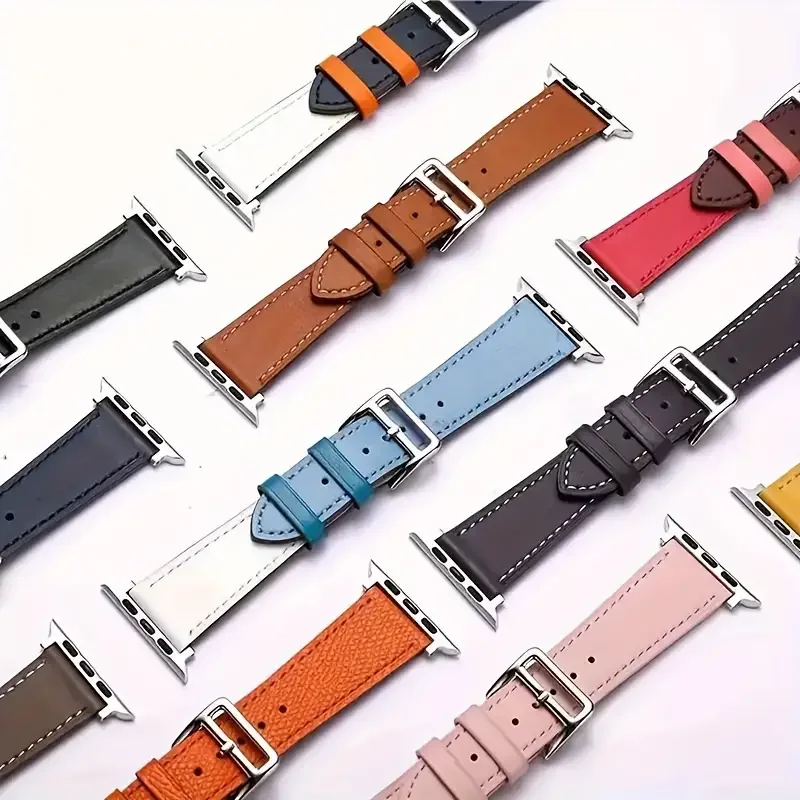 Leather Strap For Apple watch series 9 7 8 6 5 4 SE ultra Single Tour correa bracelet iWatch band 45mm 44mm 49mm 42mm 41mm 40mm