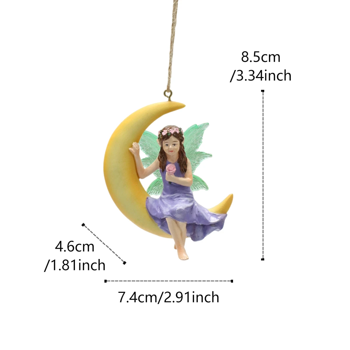 1pcs Pure Love, Moon Fairy, Valentine\'s Day Gift, Family Gift, Spring Garden Decoration Pendant, Handmade Resin Crafts