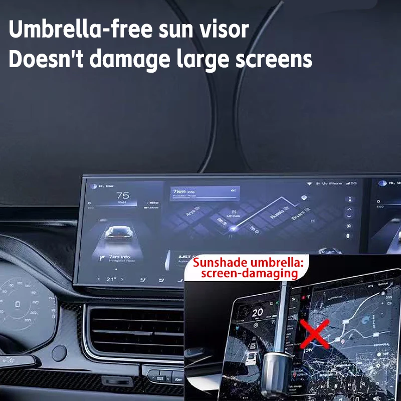 

For Deepal L07 2024~2026 2025 Car Front Windshield Sunshade Fold Shade UV Shade Solar Sun Shade Privacy Curtain Car Accessories