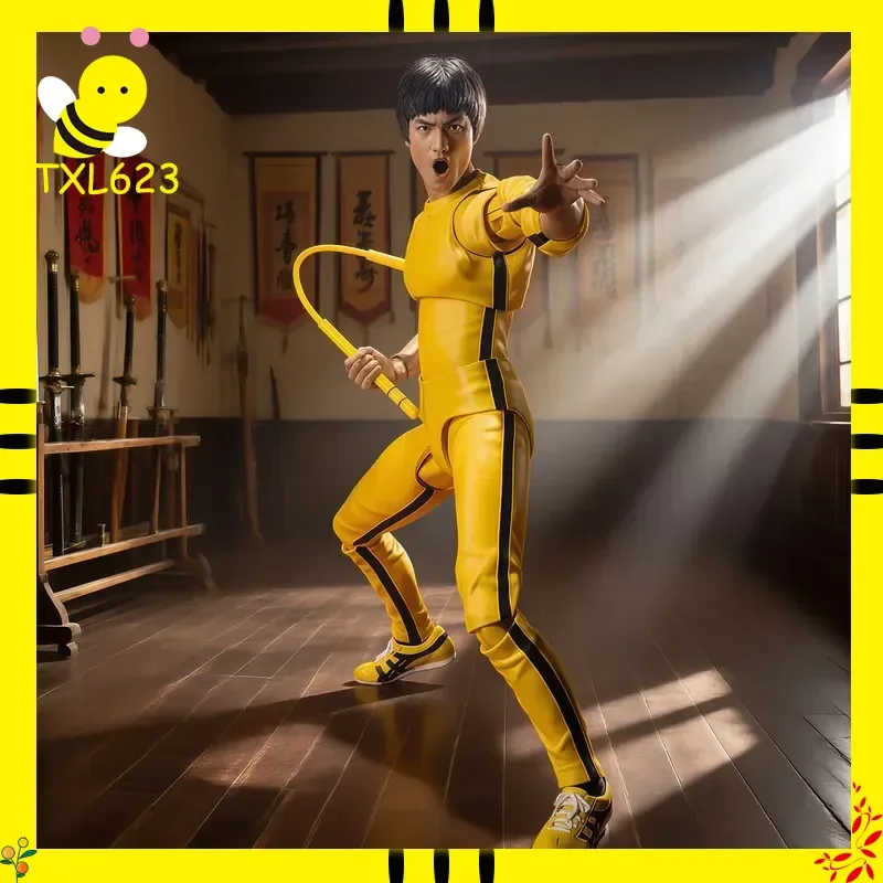 شخصية بروس لي كونغفو - مجموعة متحركة مشتركة جيت كون دو موديل GK هدية مزخرفة لسطح الطاولة قابلة للجمع للجماهير