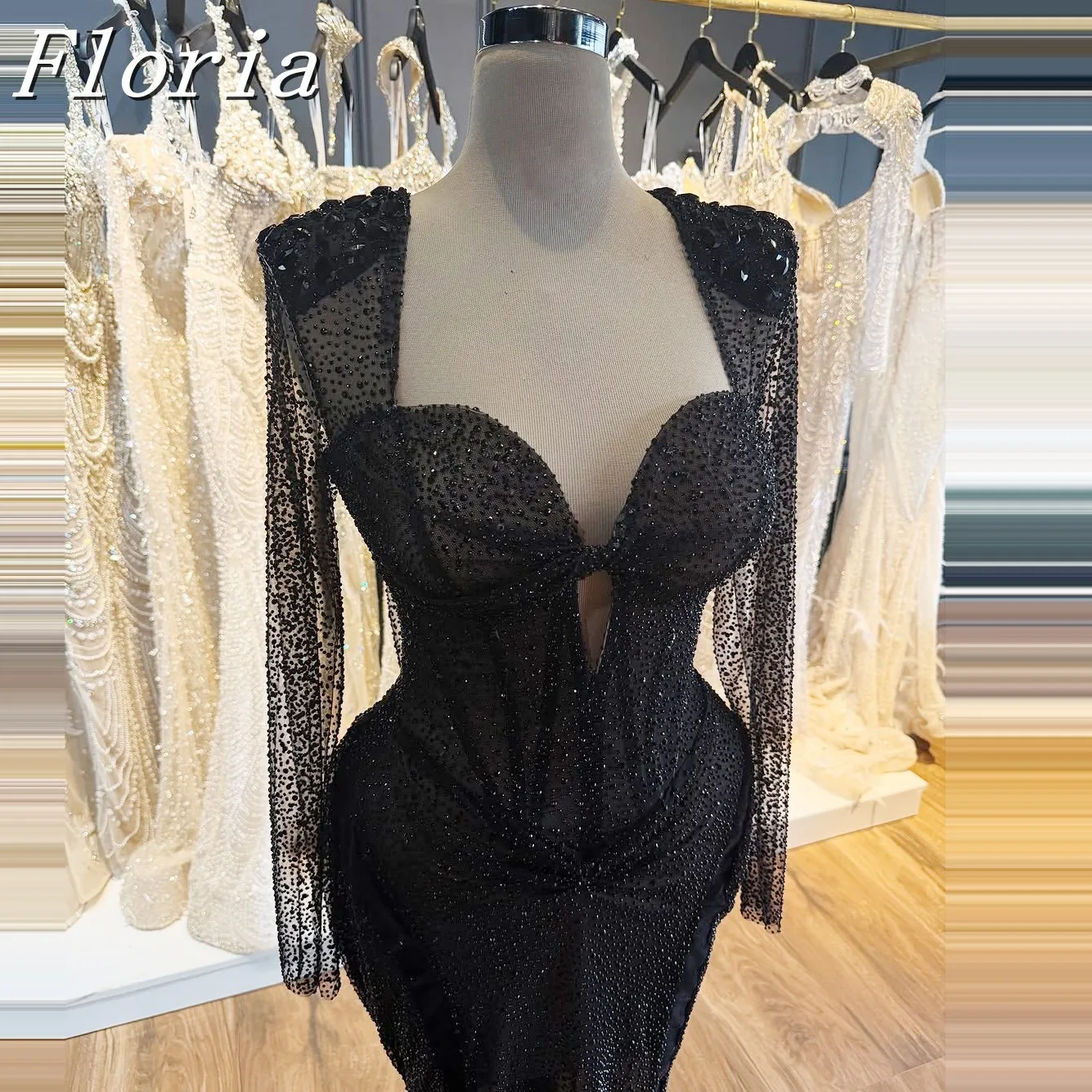 

Customized Classic Black Beauty Elegant Mermaid Plus Size Evening Dresses Corset Beaded Prom Party Dresses فساتين حفلة موسيقية