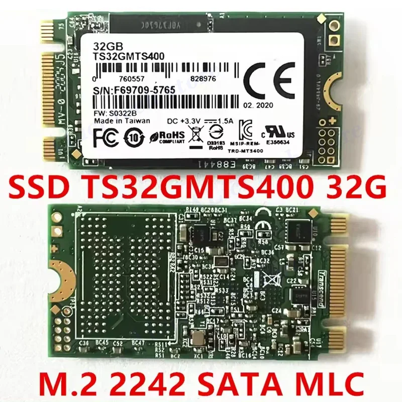 OriginalSolid State Drive 32GB 64GB 2242 SATA3 Protocol M2 MLC Granular Independent Cache NGFF SSD TS32GMTS400