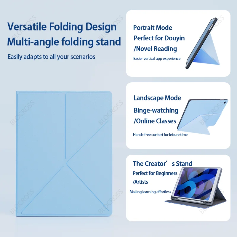 

Для iPad Air 5 Air 6 A16 11th M3 iPad Pro 11 12.9 13 10 Gen 10.5 10.2 9th 8th 6th 9.7" Mini 7 6 Smart Case с держателем для ручки