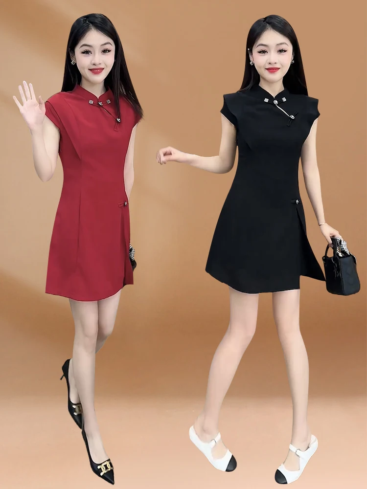 

Fashionable Korean Style Summer 2026 Women's Dress And Shorts Set Two-Piece Ensemble Versatile High-End Feel Short Sleeve