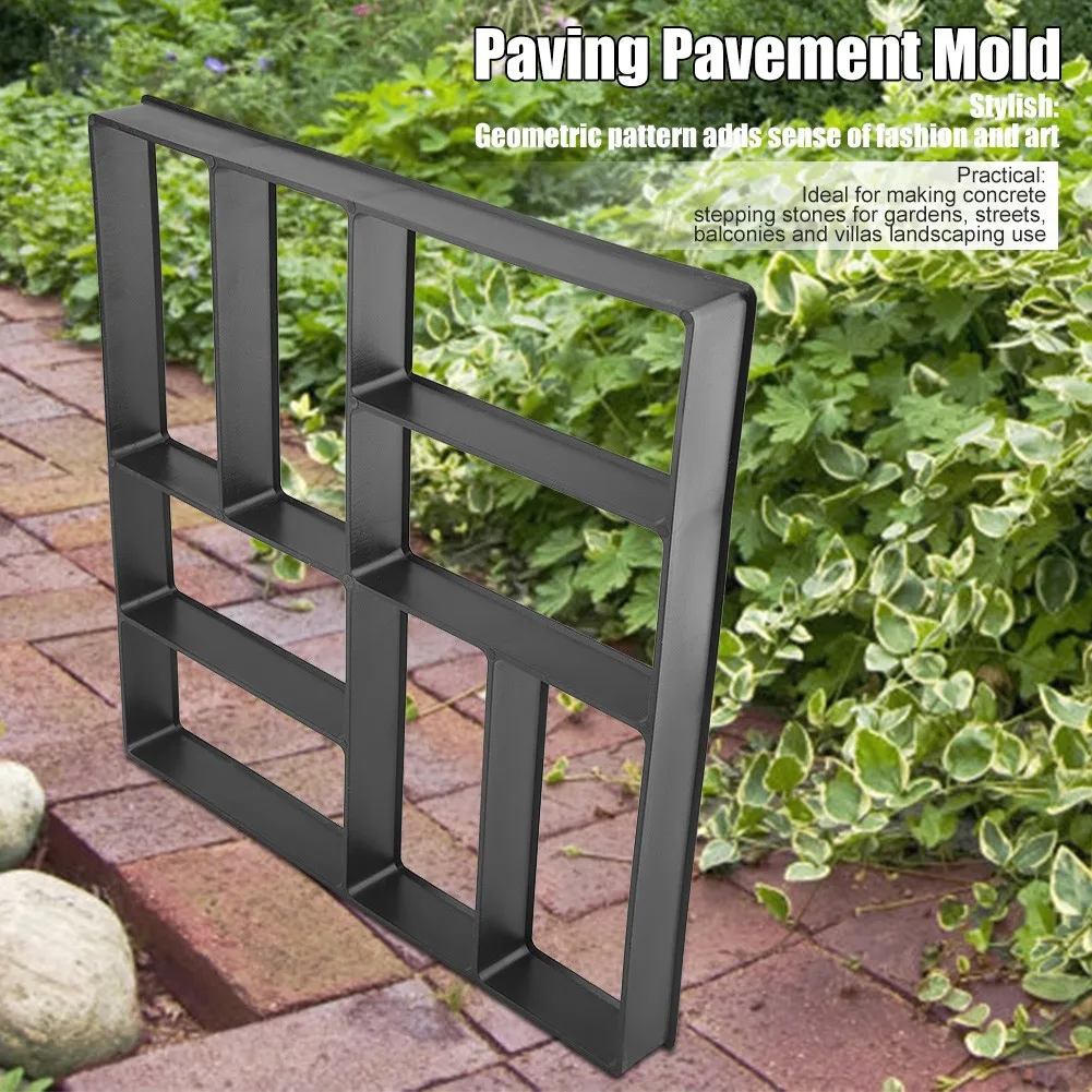 Paving Pavement Concrete Mould Stepping Stone Mold Garden Lawn Path Paver Walk