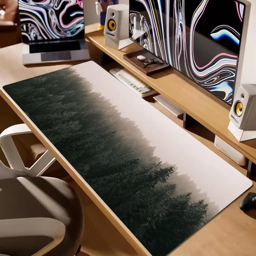 

Forest Fog Mouse Pad Computer Accessories Office Game Table Mats Rubber Anti-slip Gaming Keyboard Mousepads XL Desk Pads 400X900