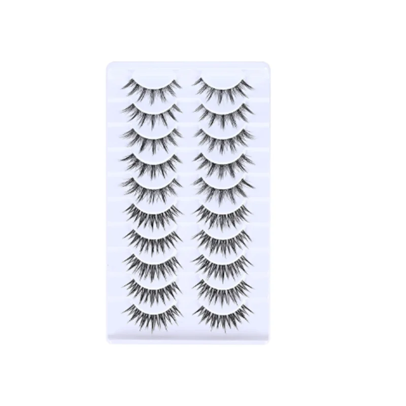 One-piece false lashes with hard tips naturally thick and dense COS makeup style - Little Devil Ideal for beginners