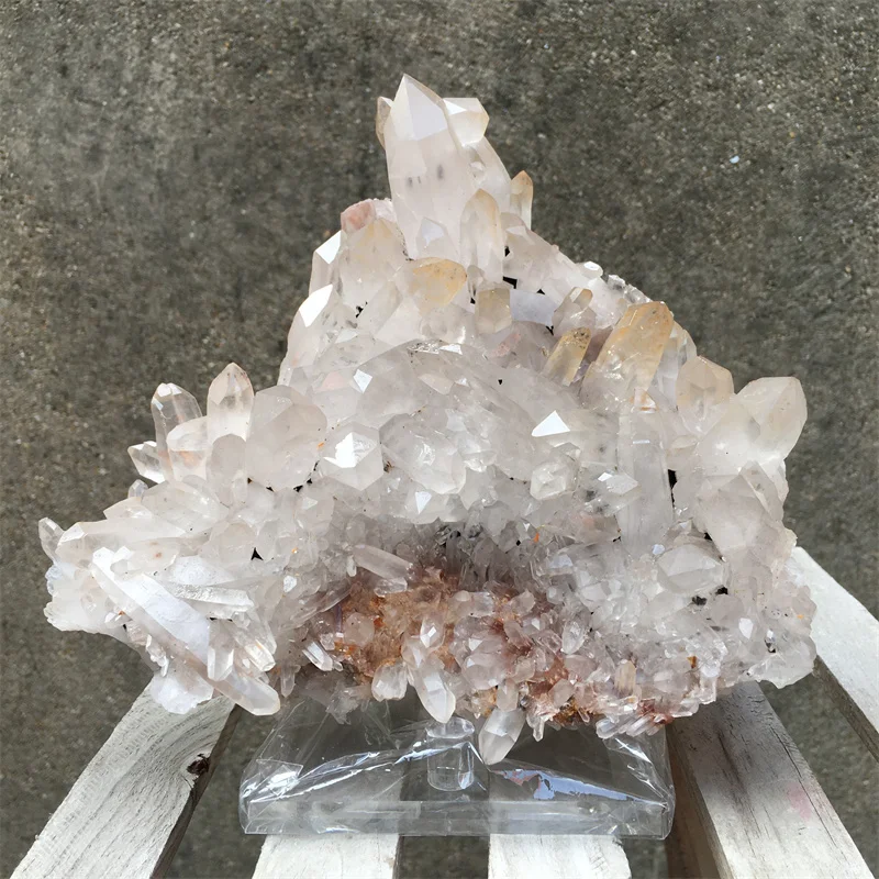 1500g Larger Real Natural Madagascar Crystal Quartz With Mica Cluster Specimen Energy Spiritual Reiki Healing Room Decor Stones